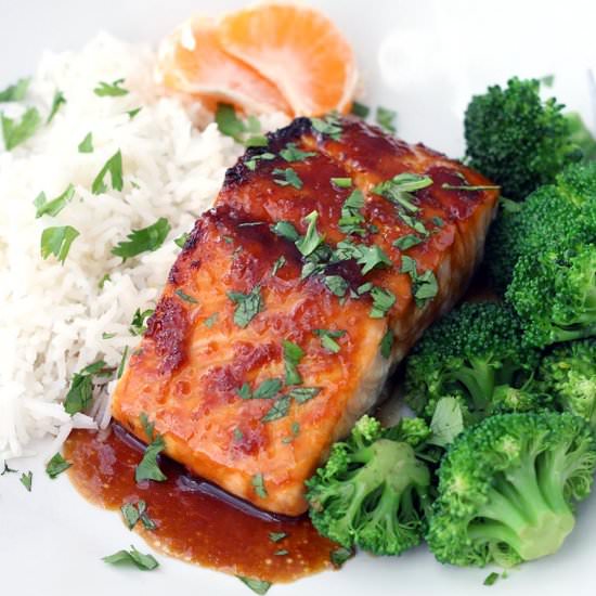 Mandarin Orange Glazed Salmon