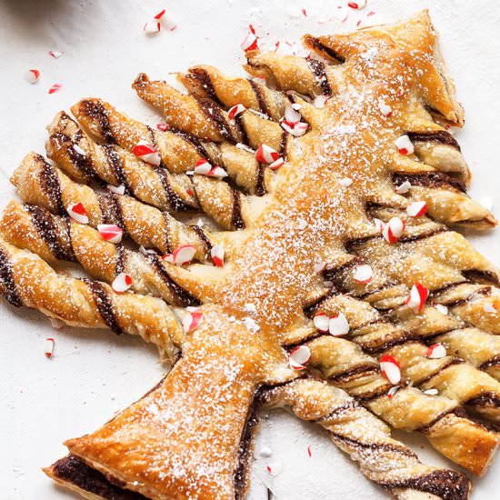 Nutella Christmas Tree Puff Pastry