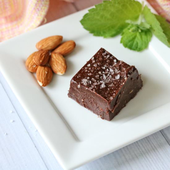 Salted Chocolate Peppermint Fudge