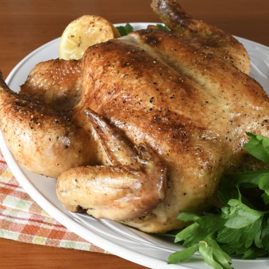Slow Roasted Garlic Chicken