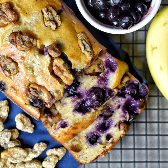 Blueberry Banana Bread Pudding