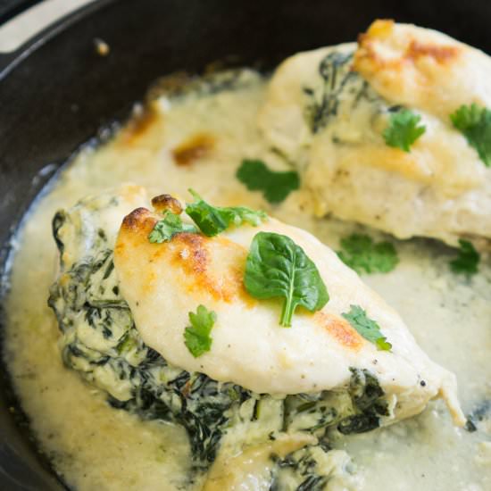 Spinach and Cheese Stuffed Chicken
