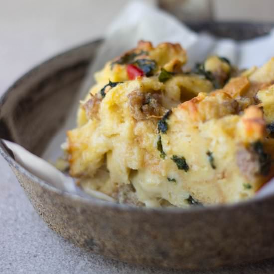 Sourdough & Sausage Strata