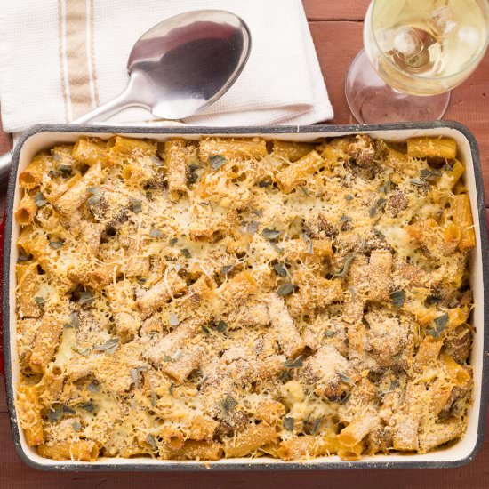 Italian Pork Sausage Pasta Bake