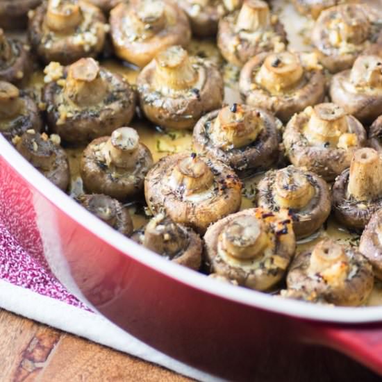 Garlic Butter Roasted Mushrooms