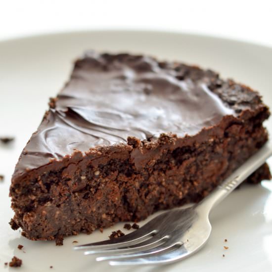 Vegan Triple Chocolate Brownie Cake