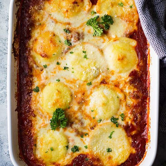 Easy Cheese Ravioli Lasagna