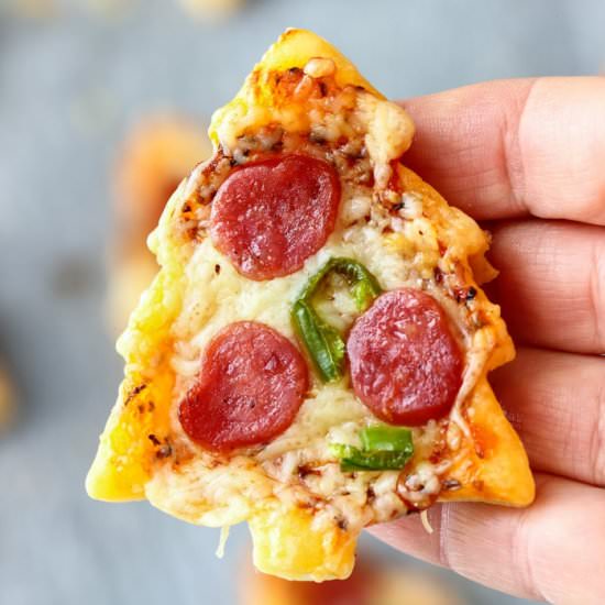 Christmas Tree Mini Pizza