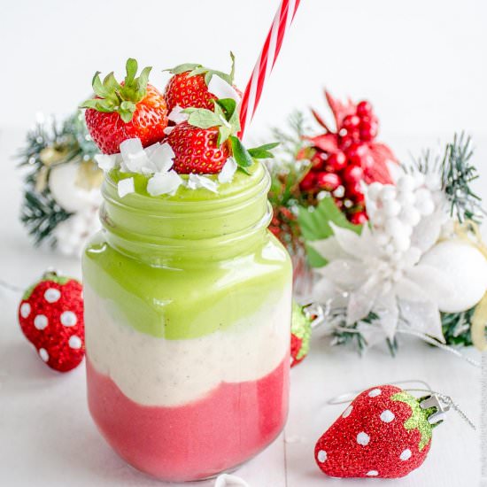 Layered Christmas Smoothies
