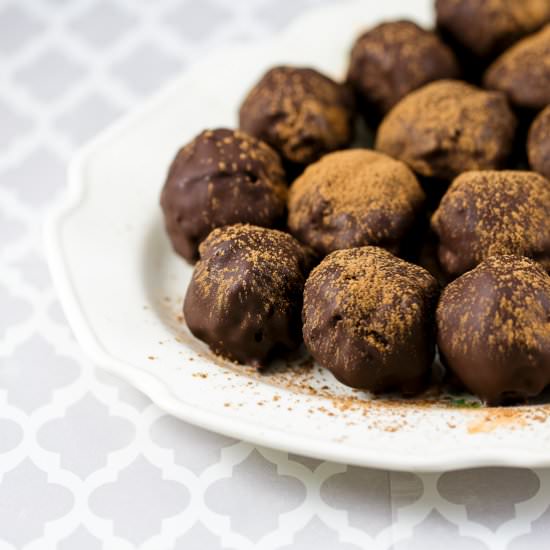 Dark Chocolate Rum Truffles