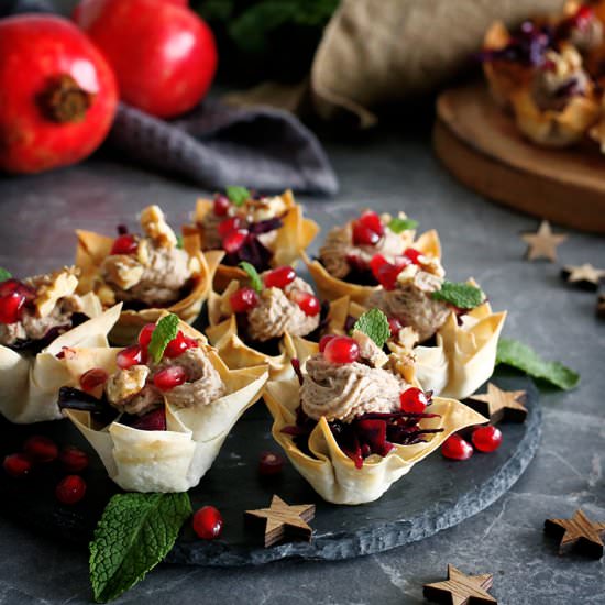 Phyllo Cups w/ Cabbage & Chestnut
