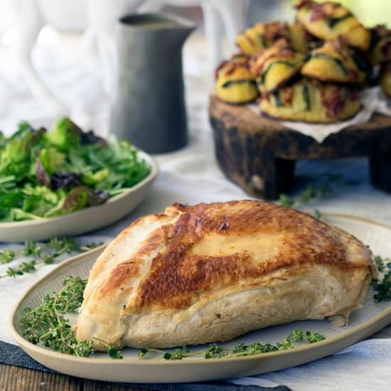 Poached Turkey Breast & Easy Gravy
