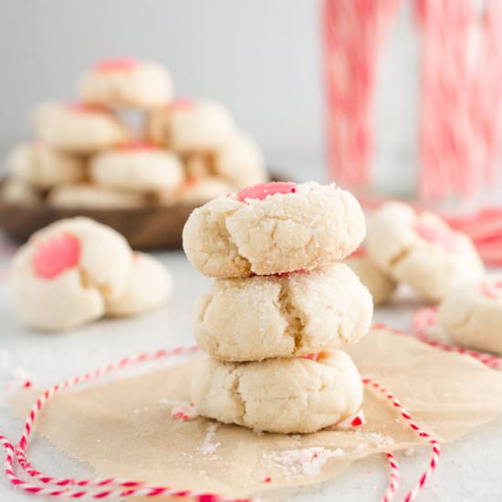 White Chocolate Mint Thumbprints