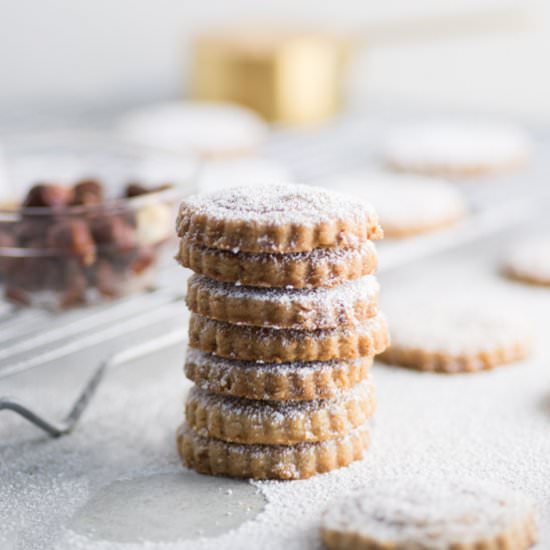 Hazelnut Shortbread Cookies