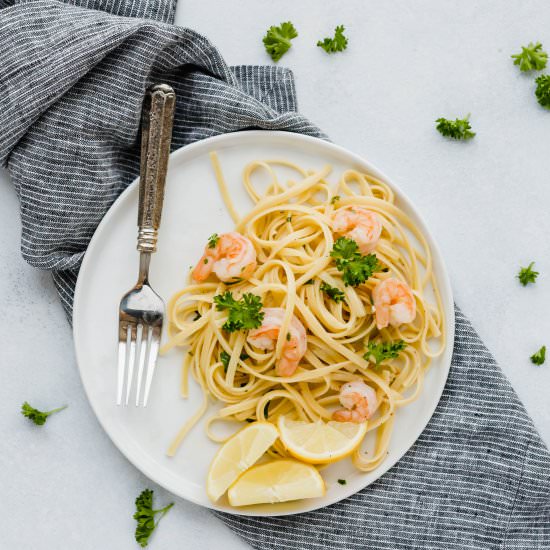 Shrimp Scampi with Linguini