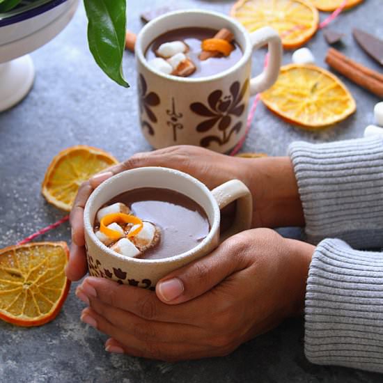 ORANGE-CINNAMON HOT CHOCOLATE