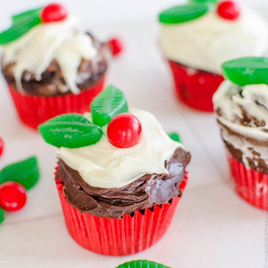 Christmas Pudding Cupcakes