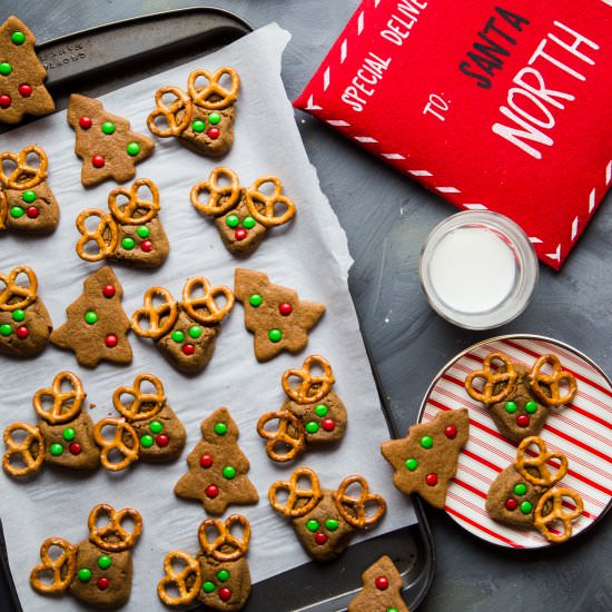 Coconut oil gingerbread reindeer