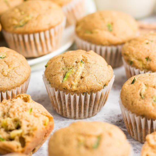 Eggnog Zucchini Mini Muffins