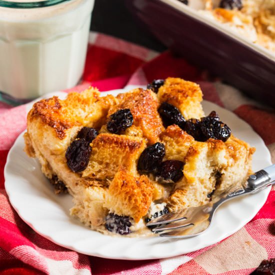 Eggnog Cranberry French Toast Bake
