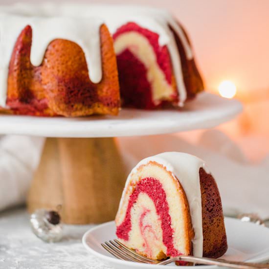 Red Velvet Marble Pound Cake