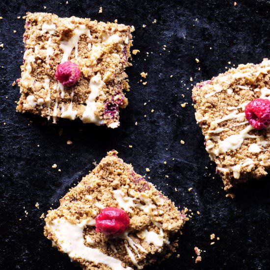 Raspberry Gingerbread Bars (GF)