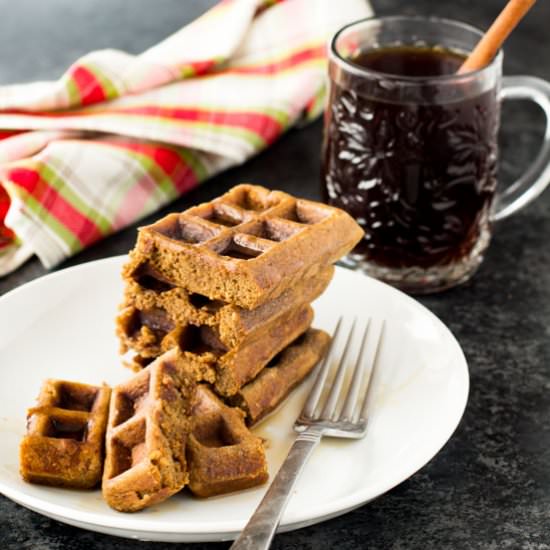Gingerbread Protein Waffles