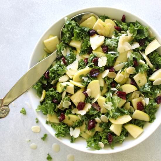 Kale Apple Cranberry Salad