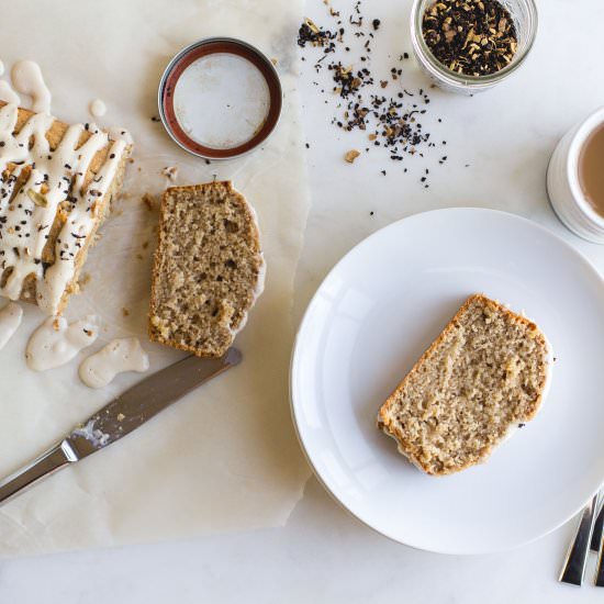 Chai Bread + Cream Cheese Glaze