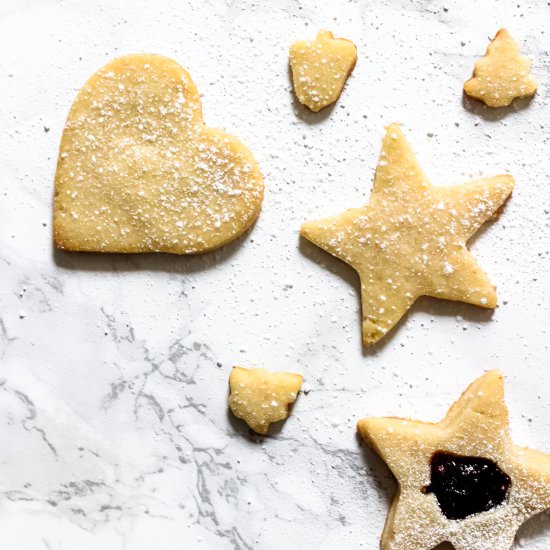 Chevre Hazelnut Linzer Cookies
