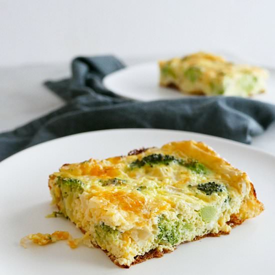 Easy Broccoli and Cheese Egg Bake