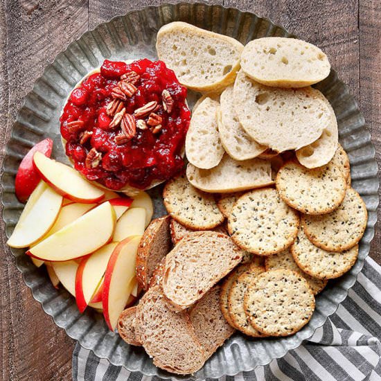 Baked Brie with Cranberry Sauce