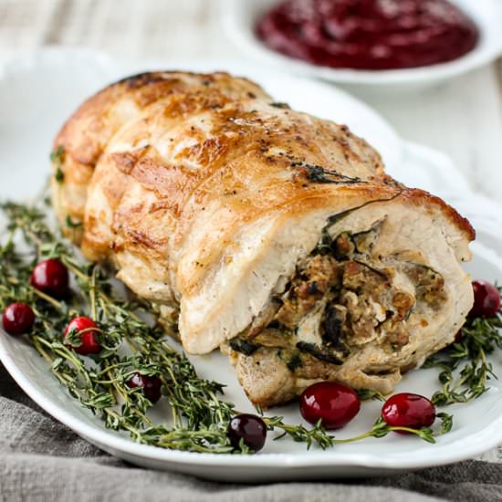 Sausage Mushroom Stuffed Pork Loin
