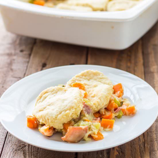 Buttermilk Biscuit Ham Pot Pie