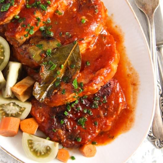 Easy Roasted Pork in Tomato Sauce