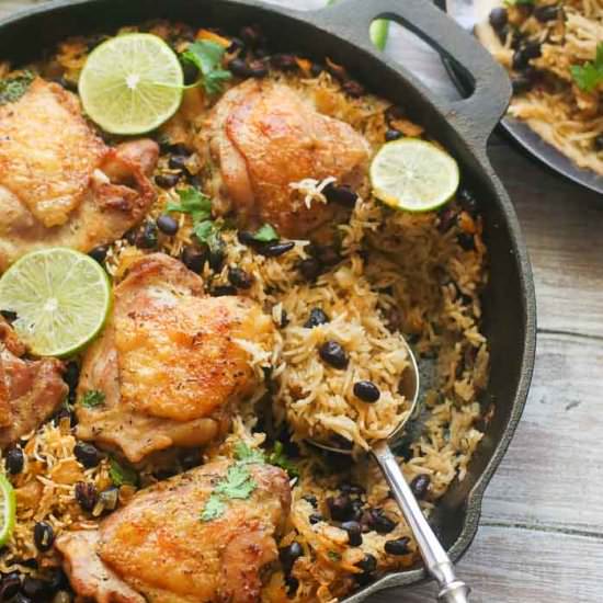 One Pot Cilantro Lime Chicken Rice