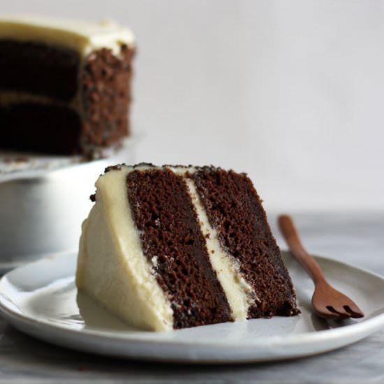Chocolate Earl Grey Mascarpone Cake