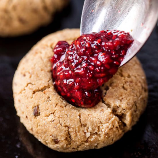 GF Raspberry Thumbprint Cookies