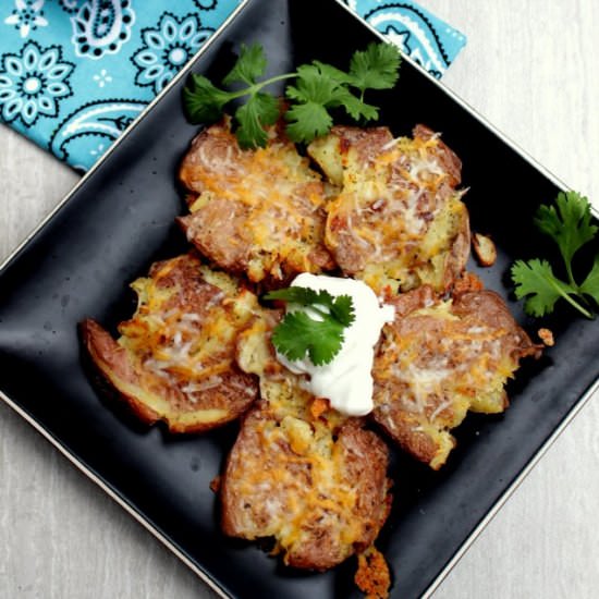 Smashed Potatoes – Oven Baked Cheese