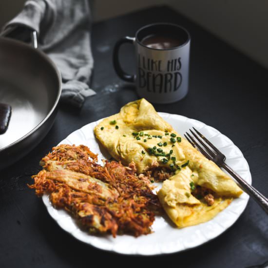 Seafood Omelette with Hollandaise