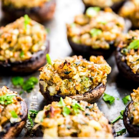 Garlic Parmesan Stuffed Mushrooms