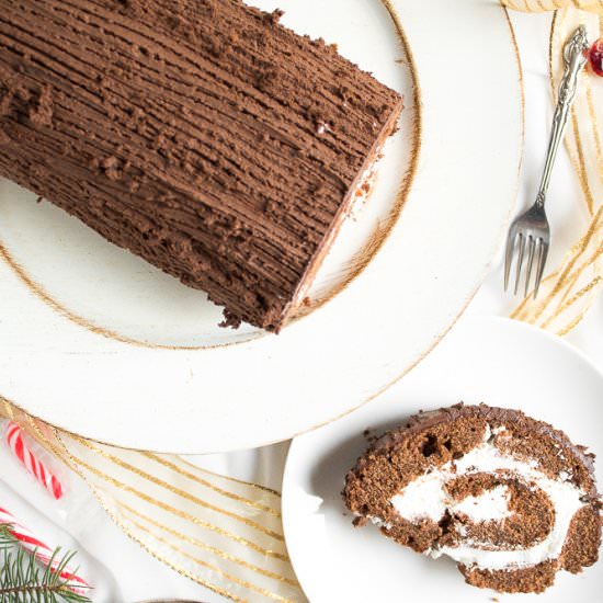 Holiday Yule Log Cake