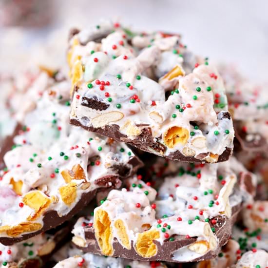 Mix-It-Up Christmas Candy Bark