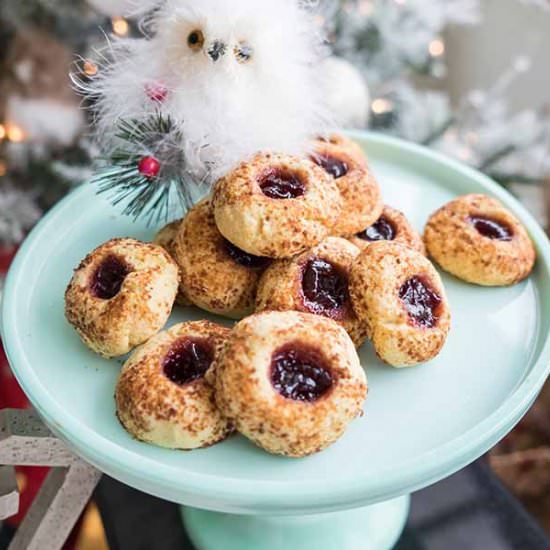 GF Thumbprint Cookies with Cherry