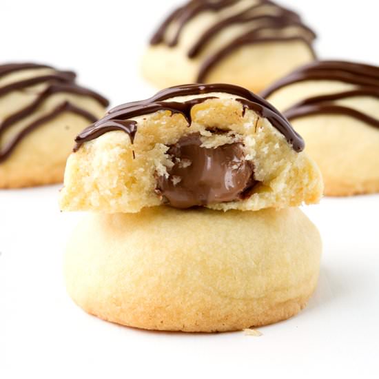 Chocolate Stuffed Shortbread Cookie