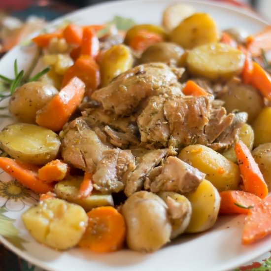 Pesto Chicken, Carrots, & Potatoes