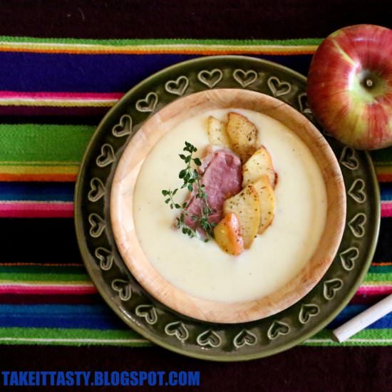 Apple Potato Soup with Duck