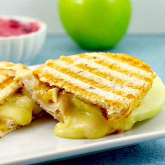 Leftover Turkey & Cranberry Panini