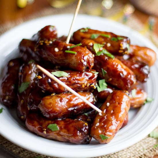 Sticky Teriyaki Chipolata Bites