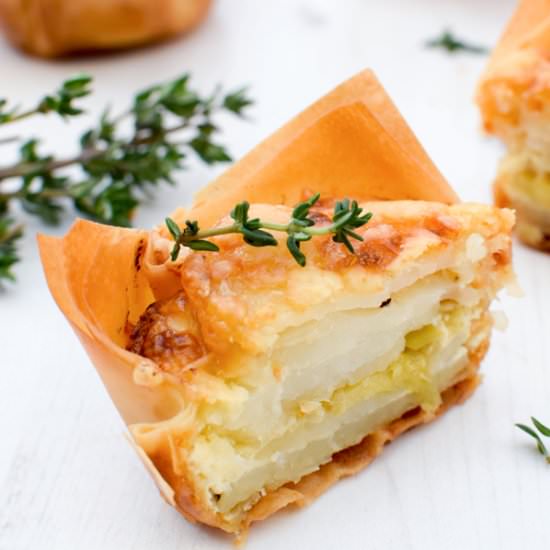 Mini Leek & Potato Gratin